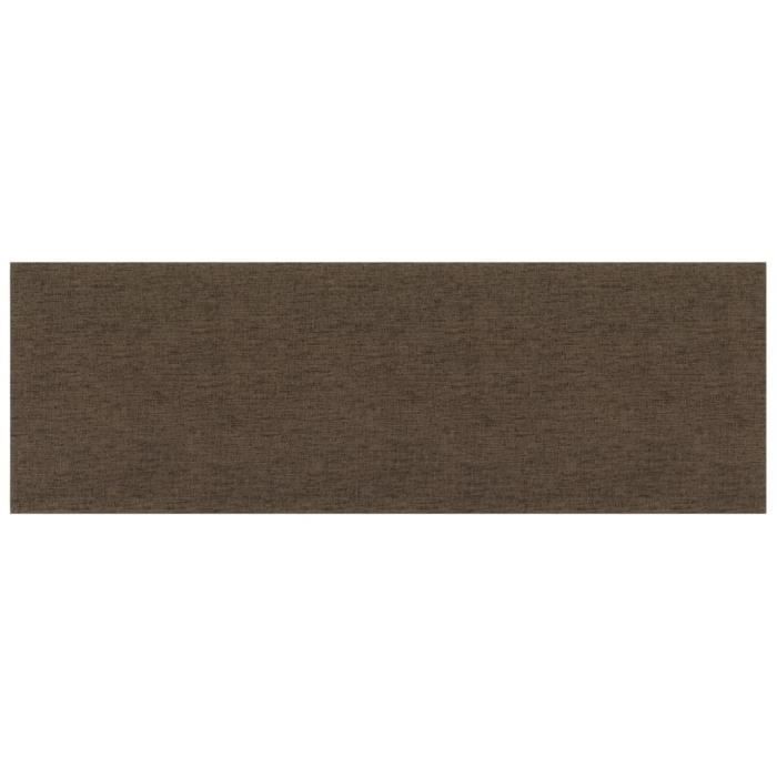 YOSOO Lambris - Panneaux muraux 12 pcs Marron 90x30 cm Tissu 3,24 m² ...