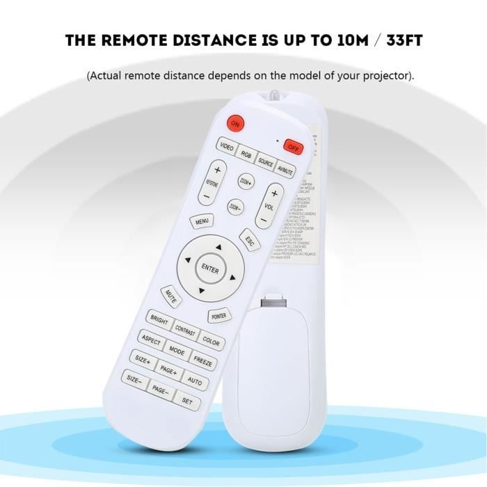 Télécommande De Rechange TCNOUMT Pour Projecteurs VIZONY DP04 Pro & NexiGo PJ40 Ultra – Portée 8 M