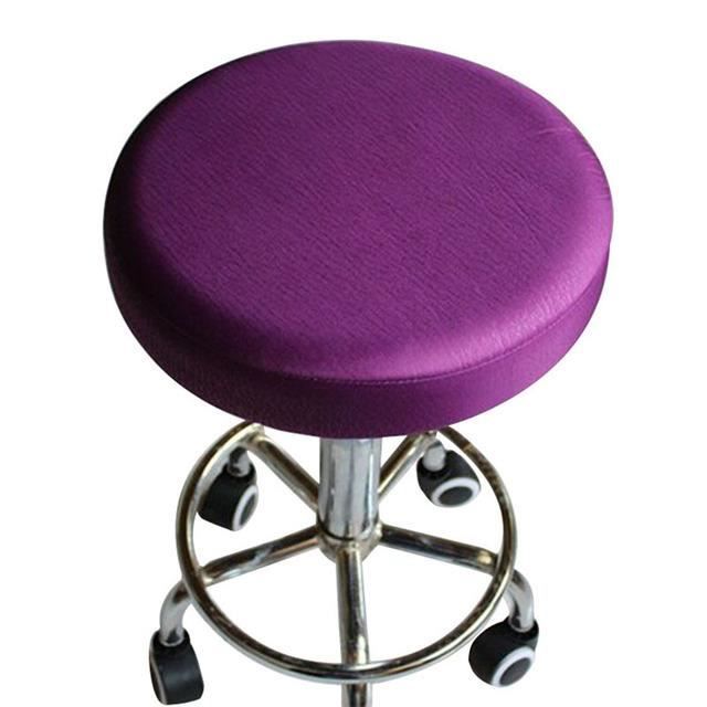 HuaLiSiJi Housse Tabouret Rond, Housse Ronde Chaise Bar, Lavable Facile D' Entretien Doux Et Durable, Pour Diamètre Du Tabouret Rond 30-40cm (2, Gris