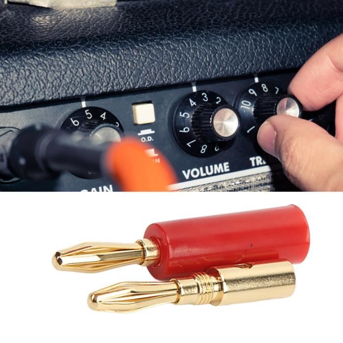 Lot De 8 Coupleurs De Fiches Bananes 4 Mm Isolés - Rouge Et Noir, Neufs, Polyvalents