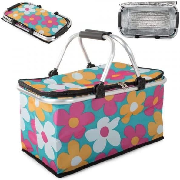 Panier de pique-nique pliable pour camping, évier pliable, multi-usages