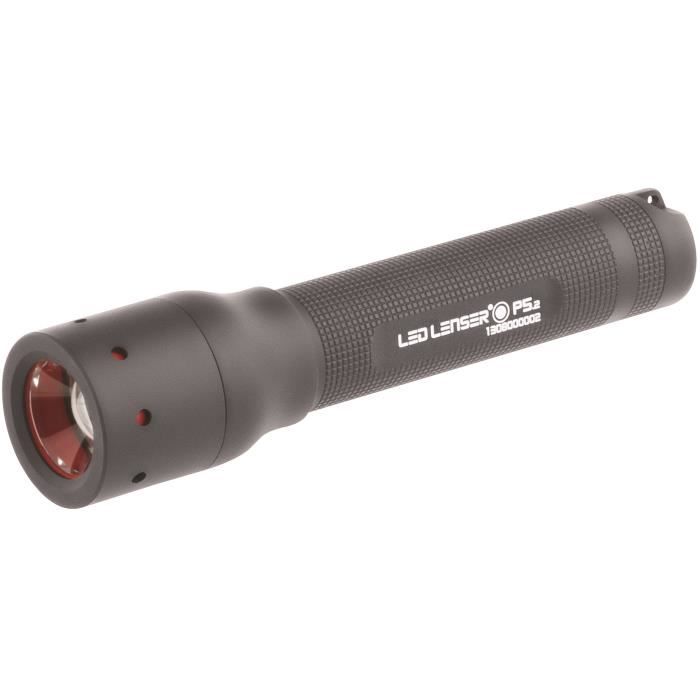 Lampe torche DEL Lenser P5 Aluminium noir neuf mini torche noir