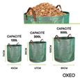 Sacs à déchets verts pour jardin. 3 tailles, Résistants avec poignées - XXL-500 litres - L-300 litres - M-120 litres-1