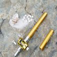 TD® Alliage d'aluminium type stylo canne à pêche mini poche portable petite canne à pêche radeau de glace pêche pont pêche-1