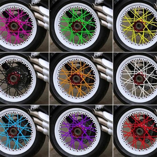 72 pièces couvre peaux à rayons enveloppes protection jante roue 72 pièces couvre peaux à rayons enveloppes protection jante roue
