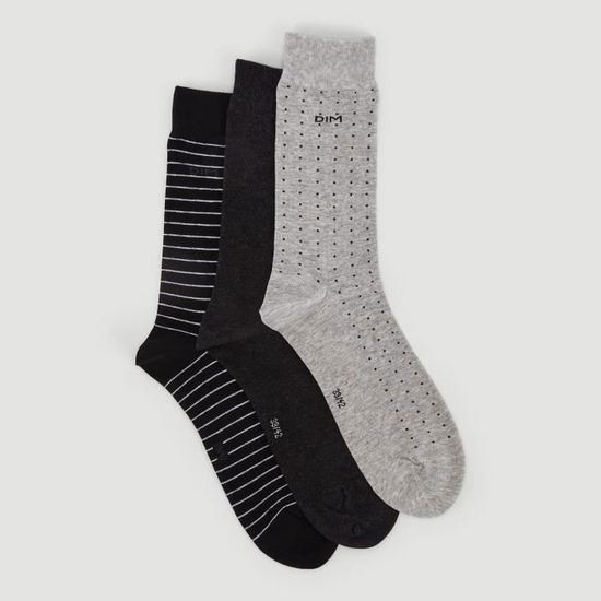 Réduction pour bébé garçon fille pack de 3 gris beige à rayures pois anti-dérapant chaussettes