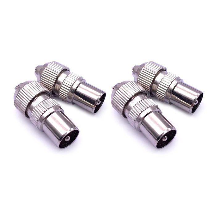 10pc fiches coaxiales en métal pour antenne TV,5 x femelles et 5 x — free download