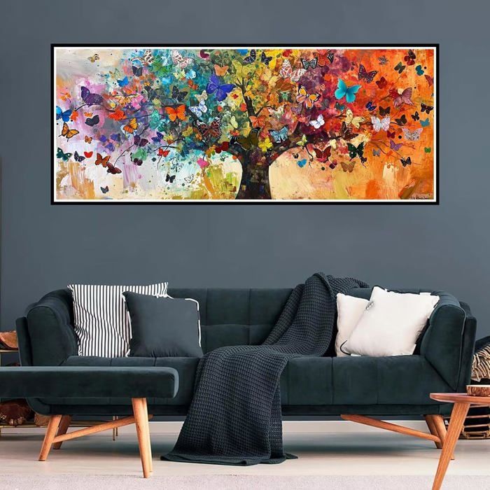 5D Papillon Peinture Diamant Adulte 60x80cm - Kit Complet DIY Diamond Painting Broderie Point De Croix