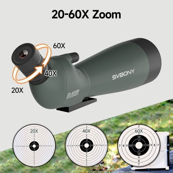 Svbony SV28 20-60x80mm Longue-Vue avec Trépied SV101, Adaptateur ...