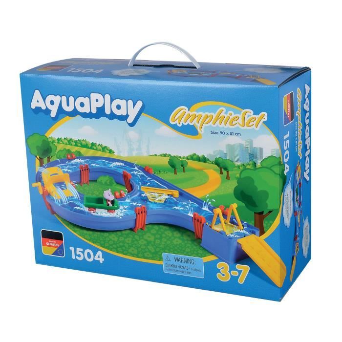 Smoby Aquaplay Grue à Container + Bateau – Circuit D'eau – Dès 3 Ans – Fabrication Allemande