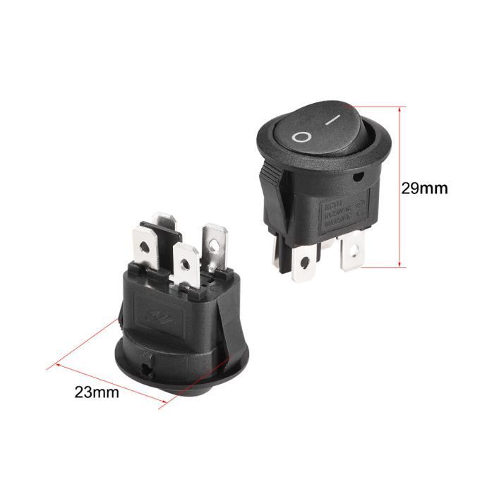 Sourcing Map DPST Toggle Switch Heavy Duty 15A 250V 20A 125V 4P Anear ON/OFF Switch DE