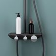 Colonne de douche noir Sogood système de douche flexible avec robinetterie mitigeur douchette à mains pomme haute-2