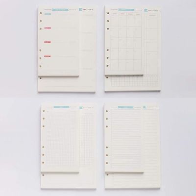 Lot De 3 Feuilles Mobiles A5 à 6 Trous - Papier De Rechange à