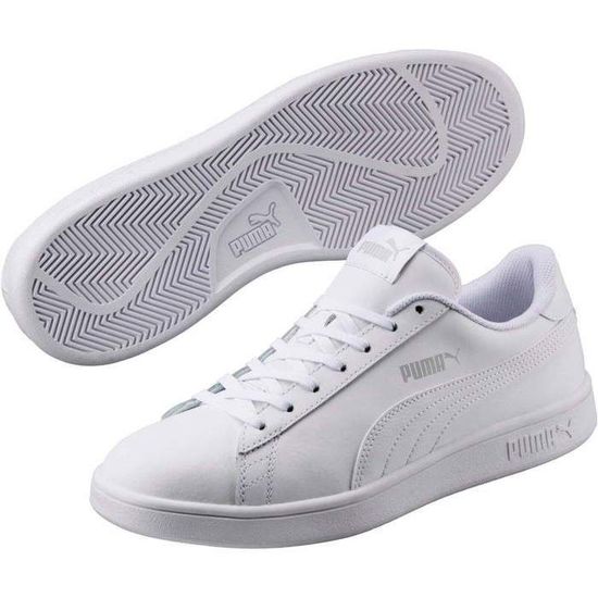 puma smash blanche homme