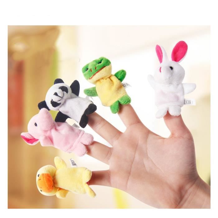 Marionnettes à main en forme d'animal pour enfant, jouet de beurre