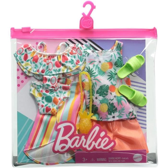 Habit Barbie - Tenue Ken : Pantacourt Noir Et Chemise - Vetement Poupee et  Mini-Poupee - Cdiscount Jeux - Jouets