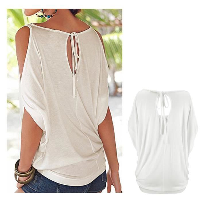 T shirt cheap femme epaule nu