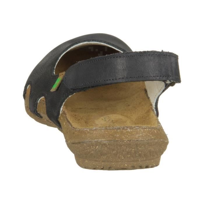 Chaussures Femme El Naturalista Wakataua Cuir Noir Lacets