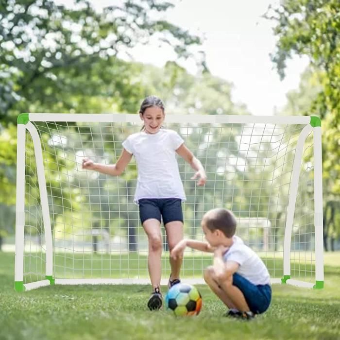 But De Football Portable - Dimensions 245 X 90 X 155 Cm - Couleur Blanc, Marque Lars360 - Neuf, Pour Jardin, Plage Ou Fête