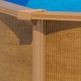 Piscine hors sol acier ovale - TRIGANO - CANYON - 7,60 x 4,55 m - aspect bois-3