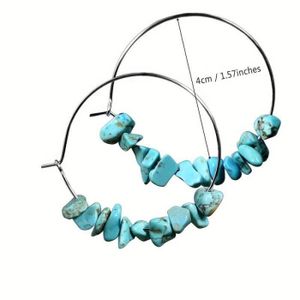 Boucles D'oreilles Pendantes En Argent 925 - Style Ethnique Cercle, Vintage, Occasion