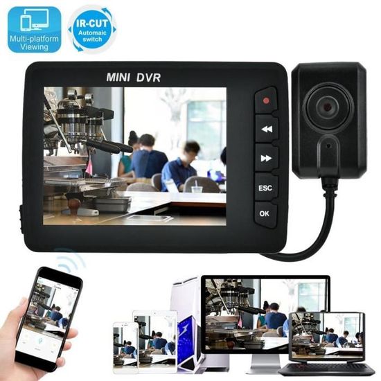 Norme européenne 100-240v Enregistreur vidéo Portable Mini Voiture DVR Angel Eye AV Sortie Boucle caméra d'enregistrement vidéo