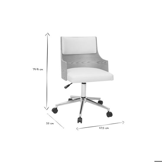 Miliboo Chaise De Bureau Design Blanche Et Bois Clair Avec Coussin Integre Mayol Achat Vente Chaise De Bureau Soldes Sur Cdiscount Des Le 20 Janvier Cdiscount