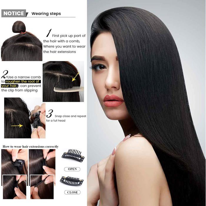 Extensions à Clip Cheveux Blond Foncé Cuivré 60 Cm - Référence G27, Neuf, Longueur Extra-longue