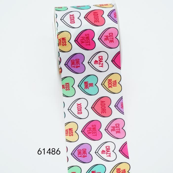 Chenkou Craft Ruban Gros-Grain 20 Yards – Motifs Cœur Fleur Pois Coccinelle Oiseau Ancre Papillon – 10 Mm Multicolore
