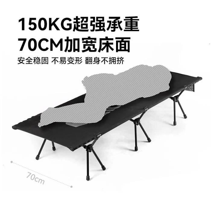 Natureifa-Table de camping pliante portable, lit de camp