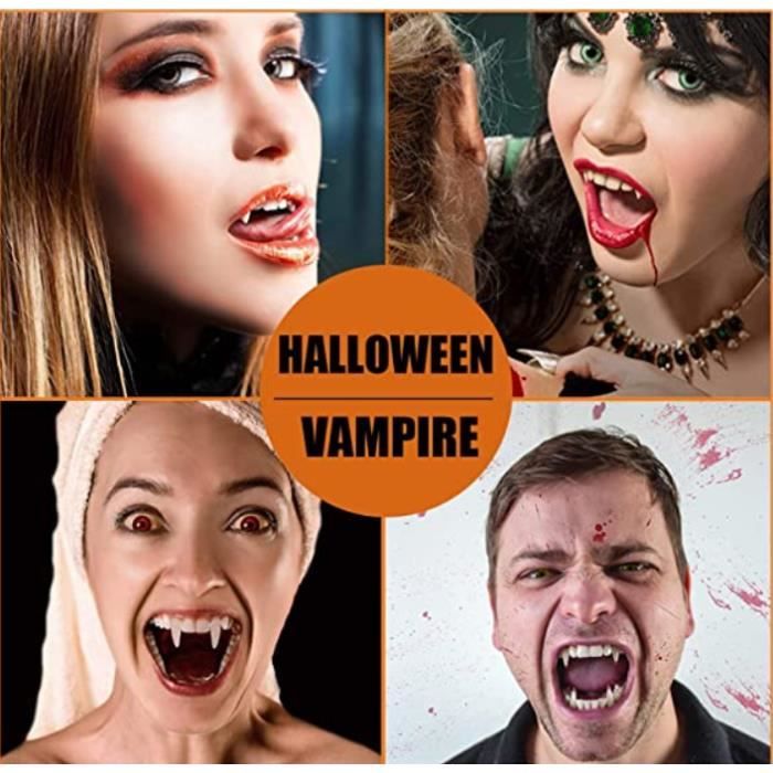 Dents De Vampire Rétractables Pour Enfants Et Adultes, Crocs Cosplay, Prothèses Dentaires D'Halloween, Dispositif Dissimulant, Dents De Vampire