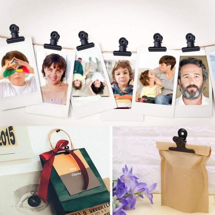 Shwcbf Lot De 60 Pinces Dorées Pour Tableau De Conférence - Pour Photos, Cuisine, Maison, Bureau - Doré