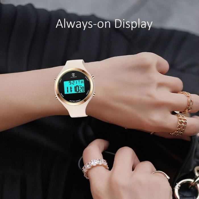 Montre Chronographe Digitale Vintage Pour Femme - Alarme, Date - Fonctionne Avec Pile Neuve