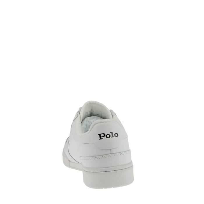 Sneakers homme POLO RALPH LAUREN Polo Court PP Cuir Lacets Blanc Blanc Cdiscount Chaussures