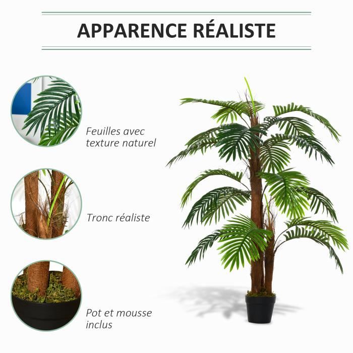 Plante artificiel ficus banian hauteur 1,3 m grand réalisme pot