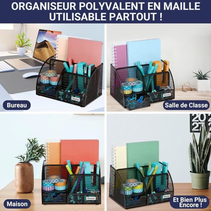 Gigmeta Organisateur De Bureau, Rangement De Bureau En Filet MéTallique