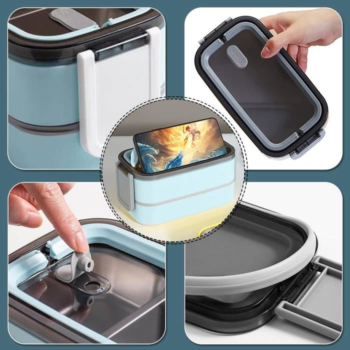 Lunch Box Isotherme,Boite Repas Avec Sac À Lunch Isotherme,Couvert
