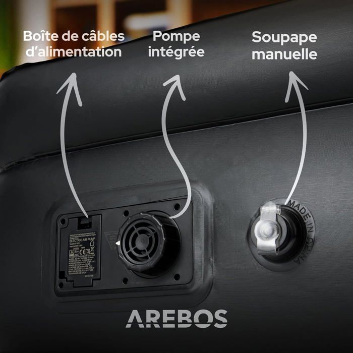 AREBOS Matelas gonflable, matelas pneumatique, autogonflant, 203 x 152 — free download
