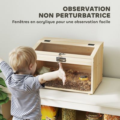 Cages For Hamster - Cage For Petit Animal En Bois For Hamster, Cage For Hamster Avec Fenêtres