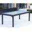 Table Aluminium Plateau Verre Fume Rallonge Papillon 180 240 Cm