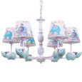 Suspension Plafonnier Enfant 6 Tetes Abat Jour En Tissu Decore De