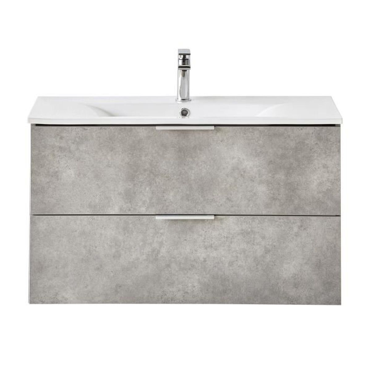 Luxy Meuble De Salle De Bains Effet Beton 90cm Achat Vente Meuble Bas Commode Sdb Luxy Meuble De Salle De Bains Cdiscount