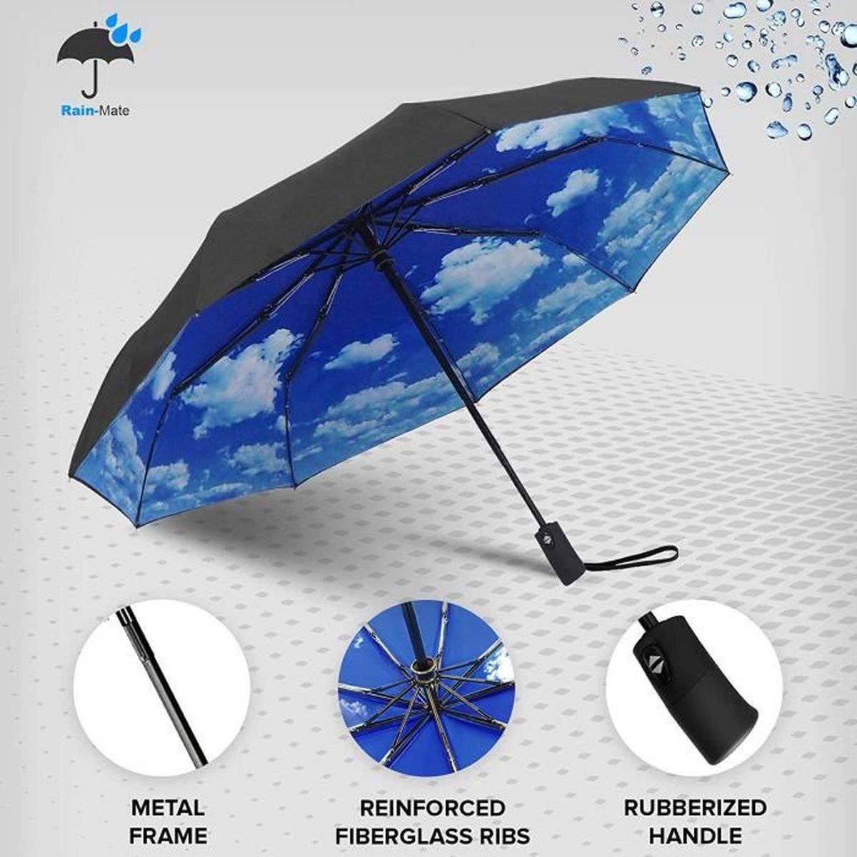 Bleu Parapluies pliants