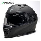 MOTOBLOUZ EROS Casque de moto intégral avec visière solaire | Homologué ECE 22.06 | Pinlock Inclus | Black | Casque scoo