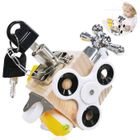 BRAND Cube D'activité Occupé,Jouet De Bloc Occupé,Busy Board pour Enfants,Montessori Toys for Toddlers,Cube d Activités en Bois,Jouets