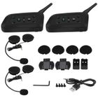 DIOCHE 2 jeux EJEAS V6 Pro 800M Casque de moto Bluetooth Intercom Casque d'écoute 6 utilisateurs