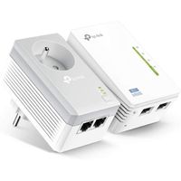 TP-Link CPL WiFi 300 Mbps + CPL 600 Mbps avec Ports Ethernet et prise intégrée, Kit de 2 - étendez votre connexion Internet dans cha
