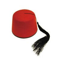 Chapeau de déguisement Fez - Rouge - Adulte - Intérieur - Modèle Fez