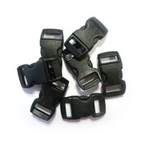 100 fermoirs clips plastique (idéal Créacord) 3cm - Noir - Créacord