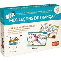 Eyrolles - Mes leçons de français en cartes mentales – coffret cycle 3 (cm1, cm2, 6e) - Coffret Montessori - 9 ans+
